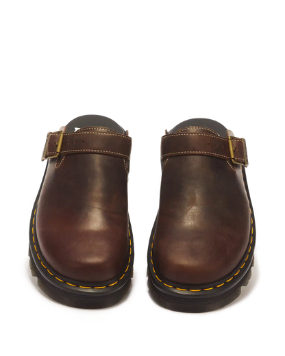 Zebzag Crazy Horse Leather Mules