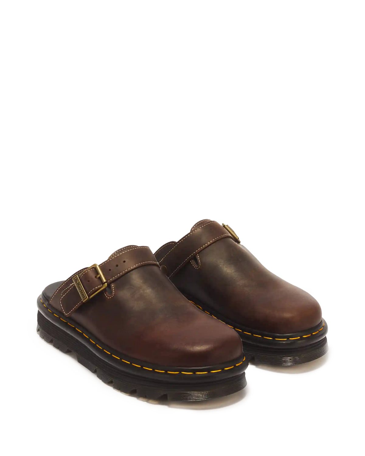 Zebzag Crazy Horse Leather Mules
