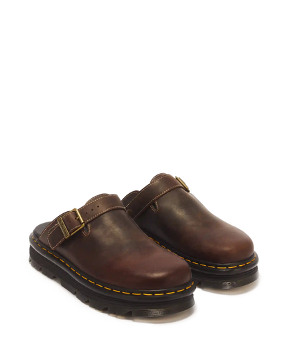Zebzag Crazy Horse Leather Mules