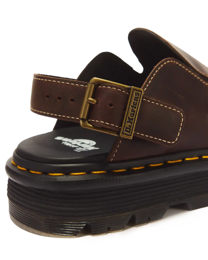 Zebzag Crazy Horse Leather Mules