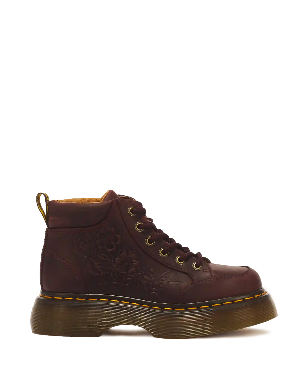 Buzz Floral Emboss Analine Leather Boots