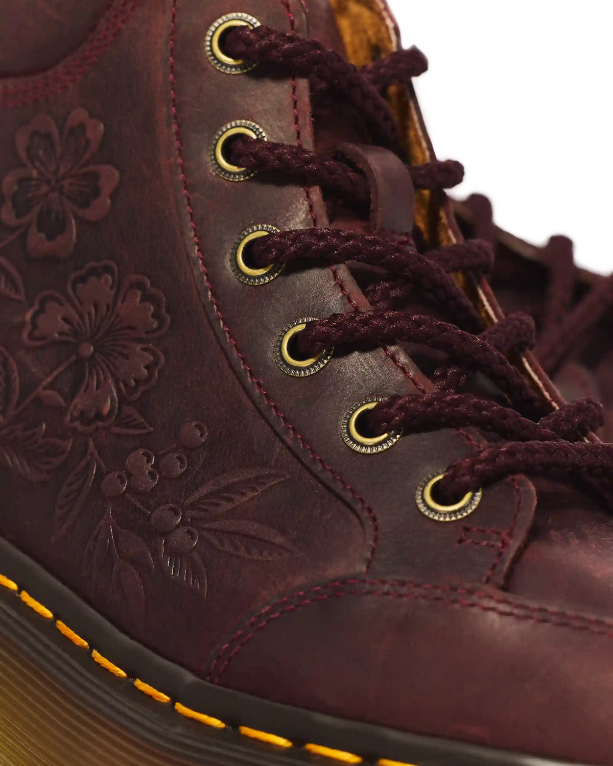 Buzz Floral Emboss Analine Leather Boots