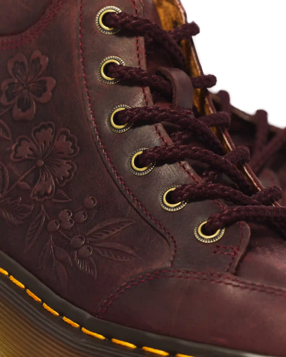 Buzz Floral Emboss Analine Leather Boots