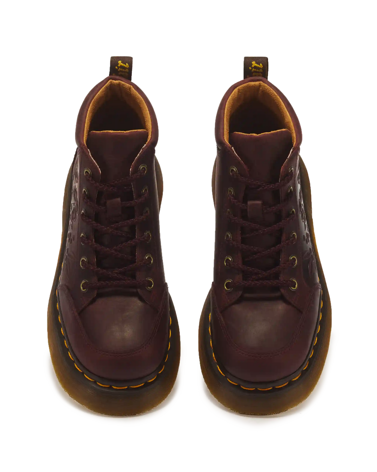 Buzz Floral Emboss Analine Leather Boots