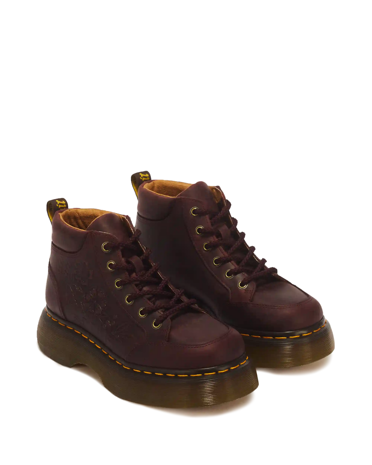 Buzz Floral Emboss Analine Leather Boots