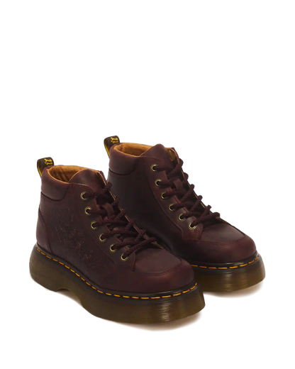 Buzz Floral Emboss Analine Leather Boots