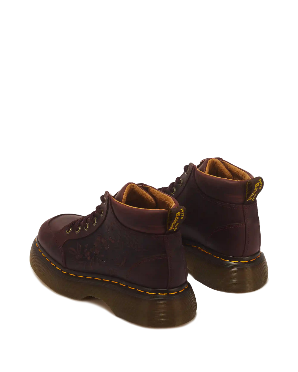 Buzz Floral Emboss Analine Leather Boots
