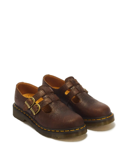 8065 II Floral Emboss Mary Jane Shoe